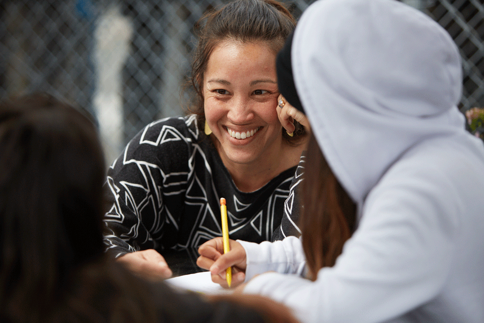 A photo of students working together at Latitude High